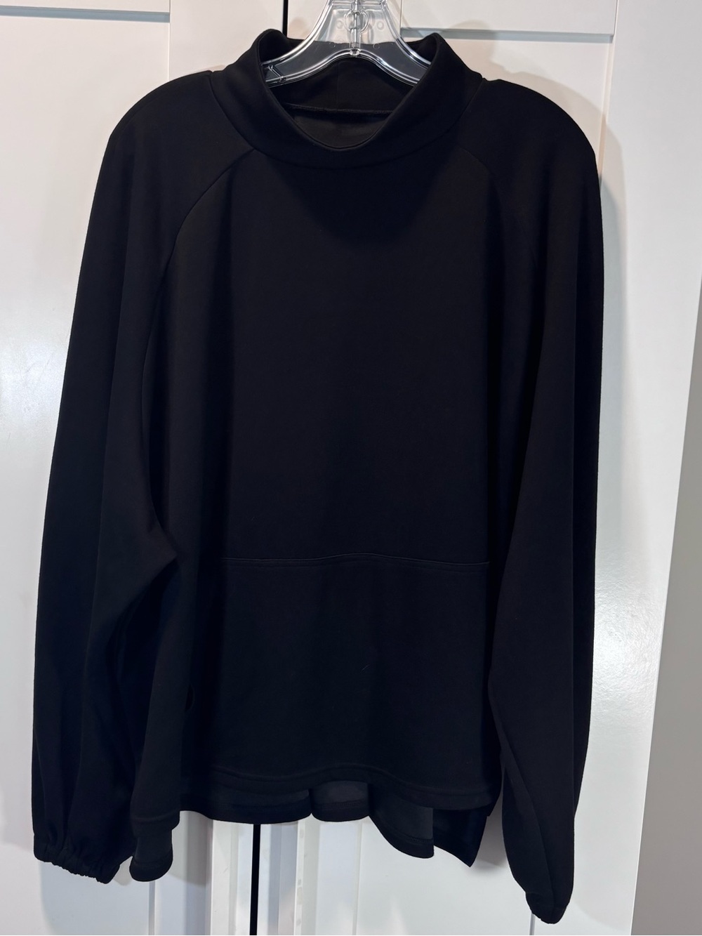 Halara Women’s XL Black Mock Neck Pullover Sweatshirt Athleisure Activewear